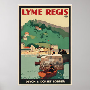 Lyme Regis Devon Dorset Border England Great Poster