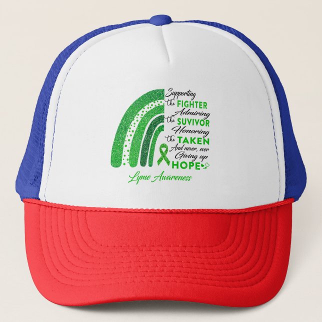 Lyme Warrior Supporting Fighter Trucker Hat (Front)
