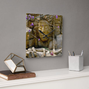 Lyme's Sandstone Face Square Wall Clock