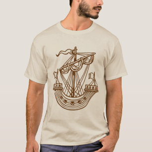 Lymphad (Heraldic Ship) - Walnut T-Shirt