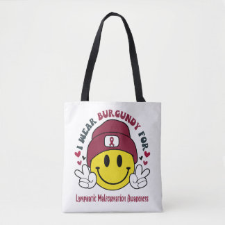 Lymphatic Malformation Awareness Ribbon Support Tote Bag
