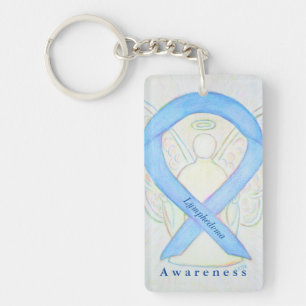 Lymphedema Angel Awareness Ribbon Keychain