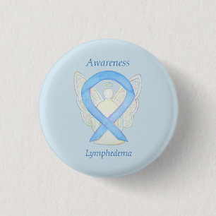 Lymphedema Awareness Angel Ribbon Art Pin
