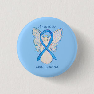 Lymphedema Awareness Angel Ribbon Art Pin