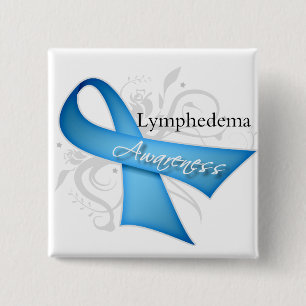 Lymphedema Awareness Ribbon 2 Inch Square Button