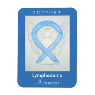 Lymphedema Awareness Ribbon Angel Custom Magnet