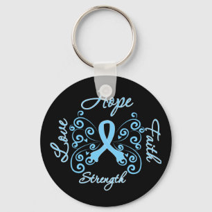 Lymphedema Hope Motto Butterfly Keychain