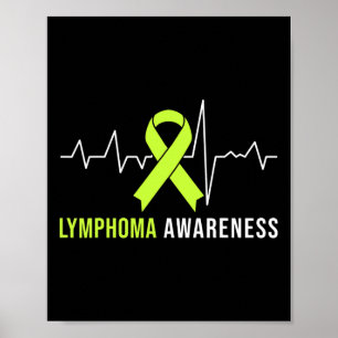 Lymphoma Awareness Heartbeat  Poster