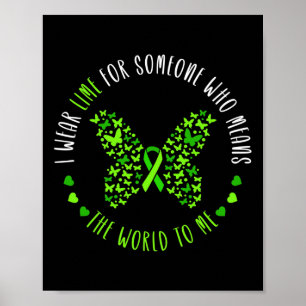 Lymphoma Awareness I Wear Lime For My Someone Butt Poster