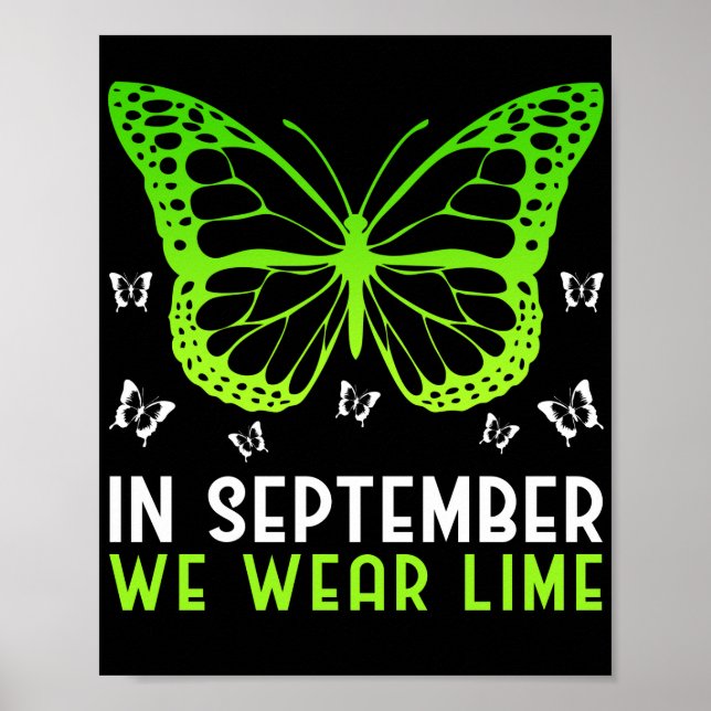 Lymphoma Awareness In September We Wear Lime Poster (Front)