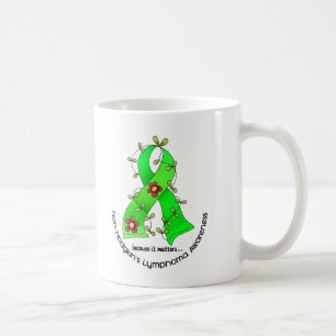 Lymphoma Awareness Non-Hodgkins FLOWER RIBBON 1 Coffee Mug