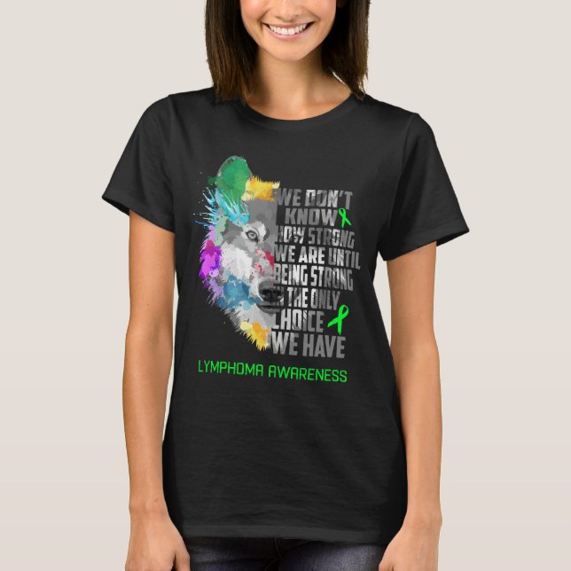 Lymphoma Awareness Ribbon Support Gifts T-Shirt (Front)