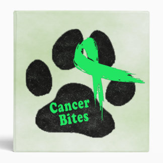 Lymphoma Cancer Bites Paw Print 3-Ring Binder