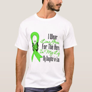 Lymphoma Cancer Ribbon My Hero My Daughter in Law T-Shirt