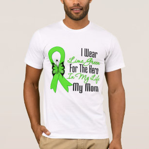 Lymphoma Cancer Ribbon My Hero My Mom T-Shirt