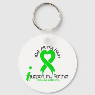 LYMPHOMA I Support My Partner Keychain