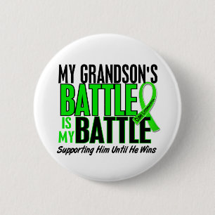 Lymphoma My Battle Too 1 Grandson 2 Inch Round Button