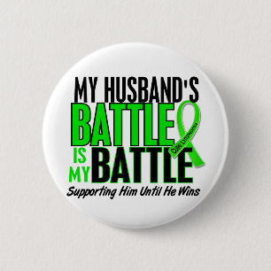 Lymphoma My Battle Too 1 Husband 2 Inch Round Button