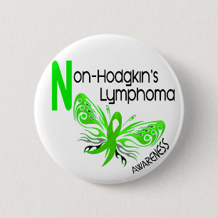 Lymphoma Non-Hodgkins BUTTERFLY 3.1 2 Inch Round Button