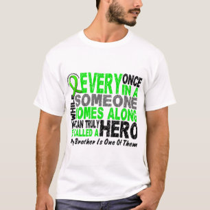 Lymphoma Non-Hodgkins HERO COMES ALONG 1 Brother T-Shirt