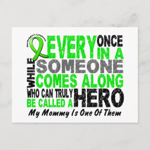 Lymphoma Non-Hodgkins HERO COMES ALONG 1 Mommy Postcard
