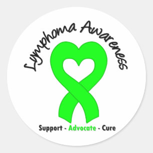 Lymphoma Ribbon Classic Round Sticker