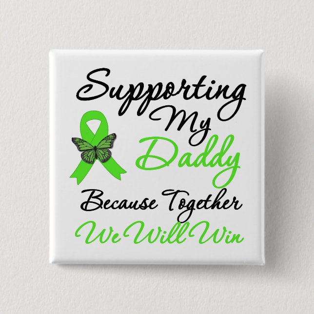 Lymphoma Support (Daddy) 2 Inch Square Button (Front)