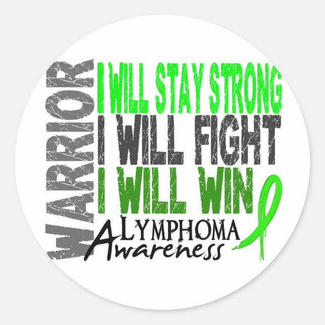 Lymphoma Warrior Classic Round Sticker (Front)