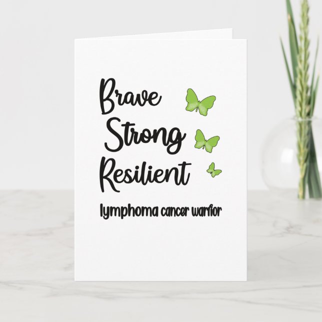 Lymphoma Warrior Hodgkins Lymphoma Cancer Survivor Card (Front)