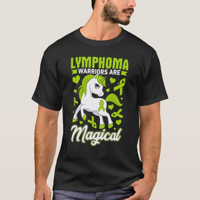 Lymphoma Warriors Are Magical Awareness Month Unic T-Shirt (Front)
