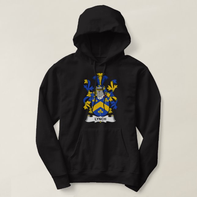 Lynch Coat of Arms  Family Crest  Hoodie (Design Front)