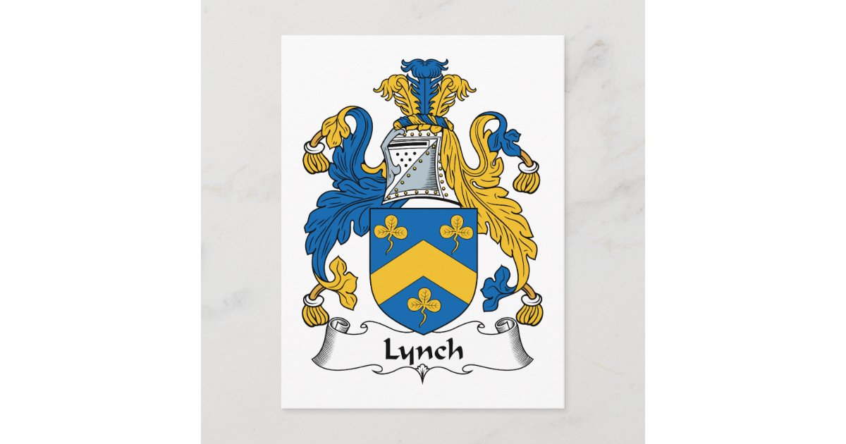 Lynch Family Crest Postcard | Zazzle