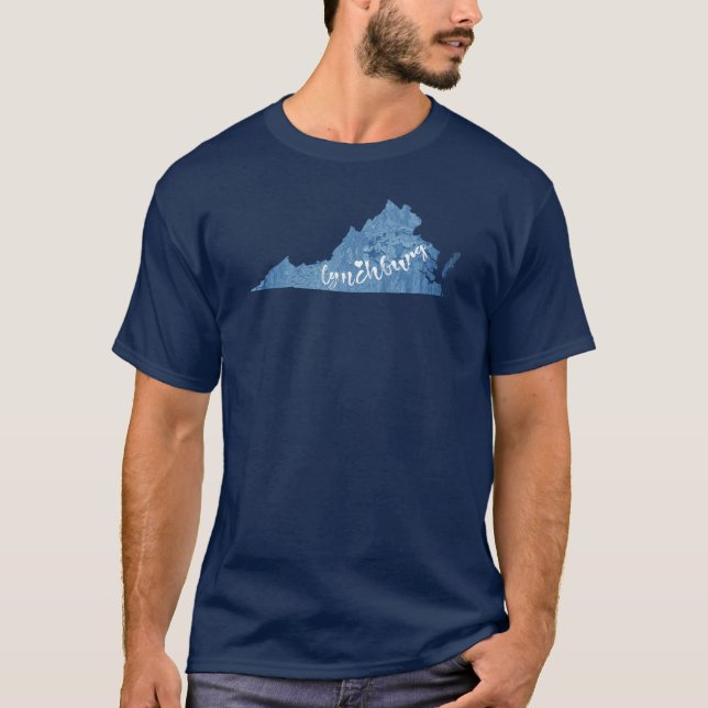 Lynchburg Virginia Wood Grain T-Shirt (Front)
