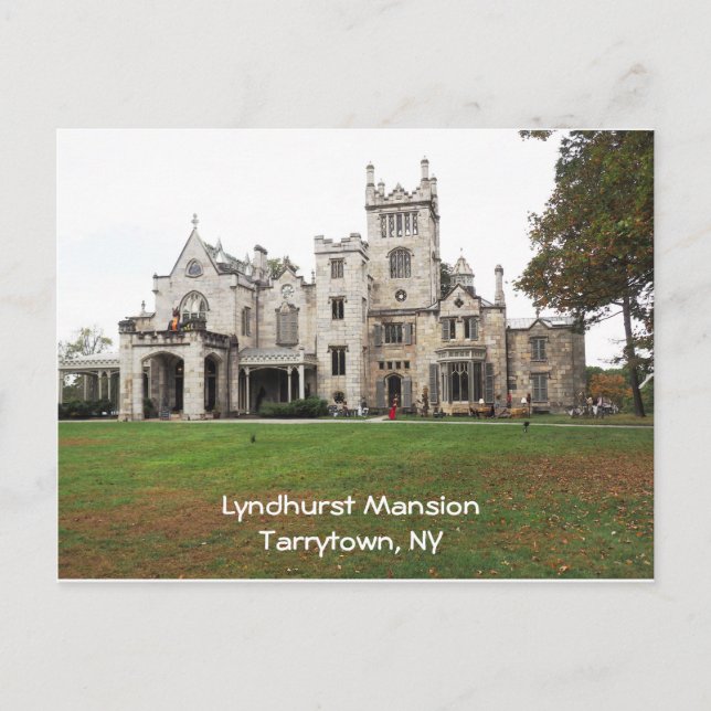 Lyndhurst Mansion in Tarrytown, New York Postcard (Front)