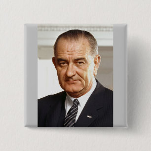 Lyndon B. Johnson 36 2 Inch Square Button