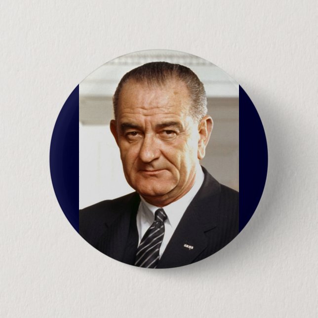 Lyndon B. Johnson 36th President 2 Inch Round Button (Front)