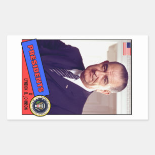 Lyndon B. Johnson Baseball Card Sticker