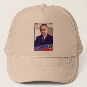 Lyndon B. Johnson Baseball Card Trucker Hat