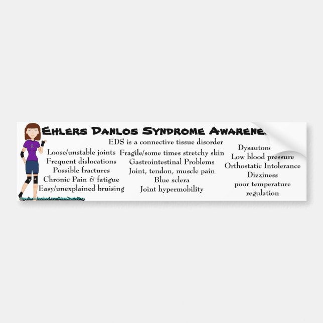 Lyndon EDS Awarness bumpersticker Bumper Sticker (Front)