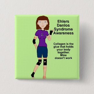 Lyndon Ehlers Danlos Syndrome Awareness button