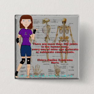 Lyndon Ehlers Danlos Syndrome Awareness button