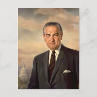 Lyndon Johnson Official Portrait Postcard