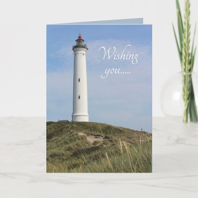 Lyngvig Fyr, Lighthouse, Ringkobing, Denmark Card (Front)
