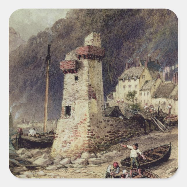 Lynmouth, Devonshire Square Sticker (Front)