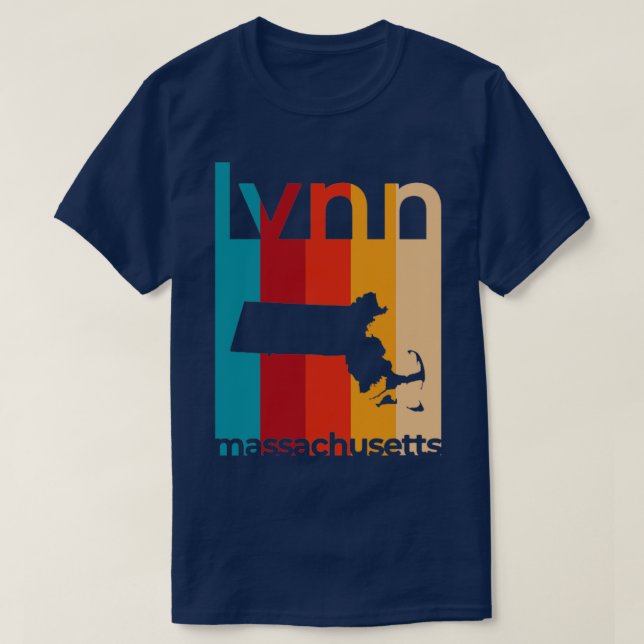 Lynn Massachusetts Retro  T-Shirt (Design Front)
