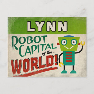 Lynn Massachusetts Robot - Funny Vintage Postcard