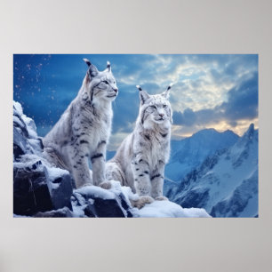 Lynx Animal Wildlife Wilderness Colourful Wall Art