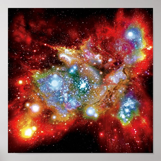 Lynx Arc Starbirth Star Cluster Artist Impression Poster (Front)