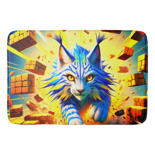 Lynx Art Bath Mat (Front)