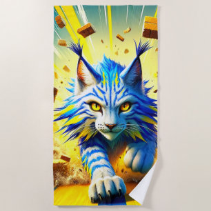 Lynx Art Beach Towel